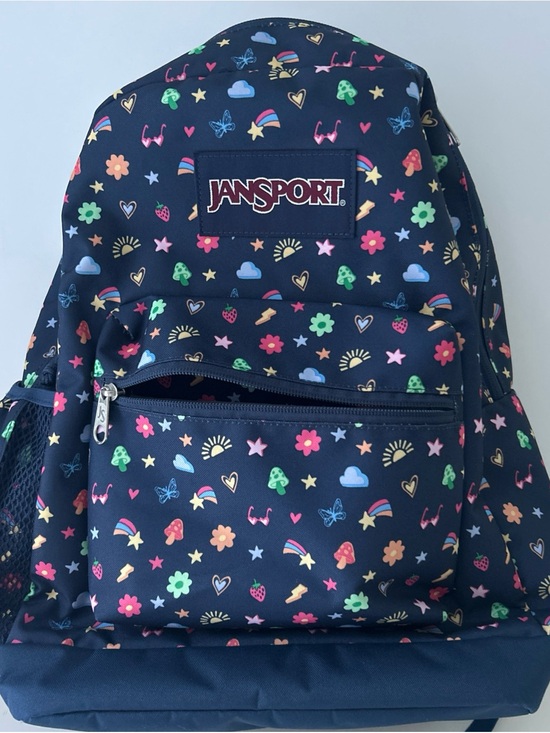 Other - 17” JanSport Kids' Navy Rainbow Icons Electric Backpack Like New WOT
